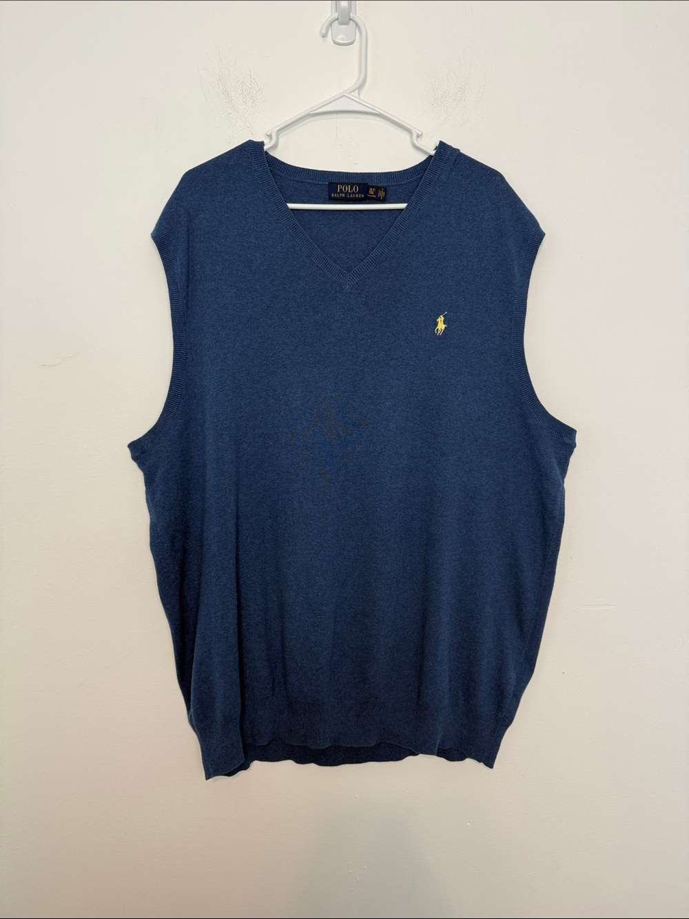 Polo Ralph Lauren Men's Blue V-neck Sweater Vest. Size XXL. Preppy. Office.